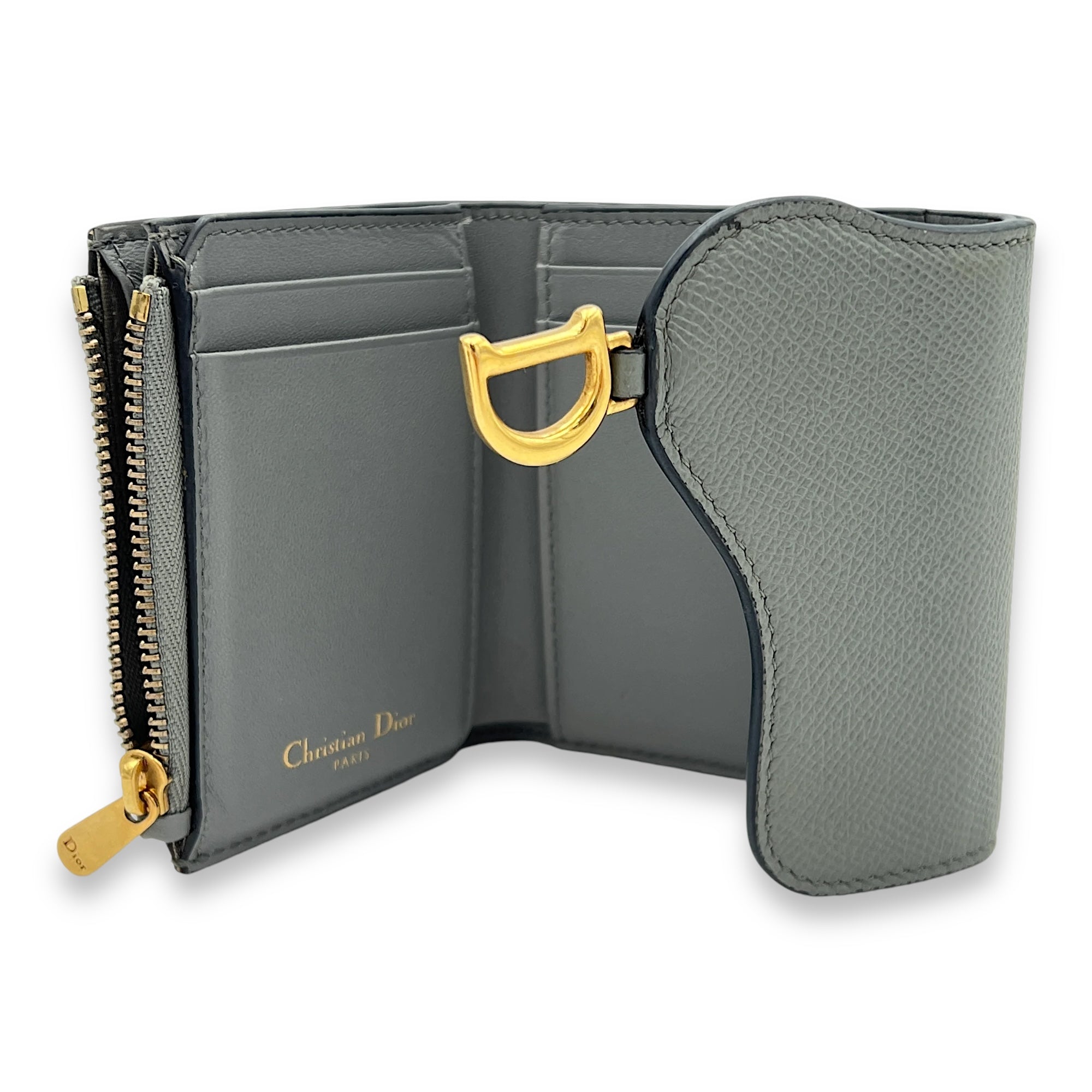 Lotus Wallet in Calfskin, Gold Hardware