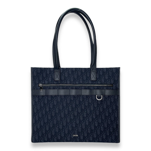 Safari  Tote Bag Black in Jacquard, Silver