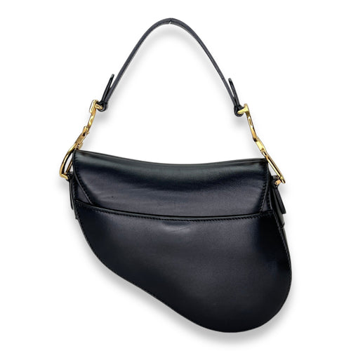 Saddle Mini Shoulder bag in Calfskin, Gold Hardware