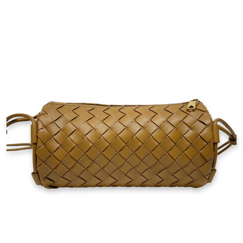 Barrel Mini Crossbody bag in Lambskin, Gold Hardware