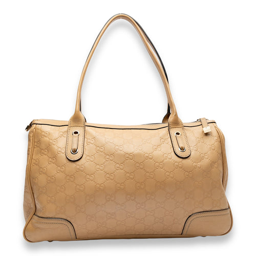 GG Princy Tote Medium Top handle bag in Guccissima leather, Gold Hardware