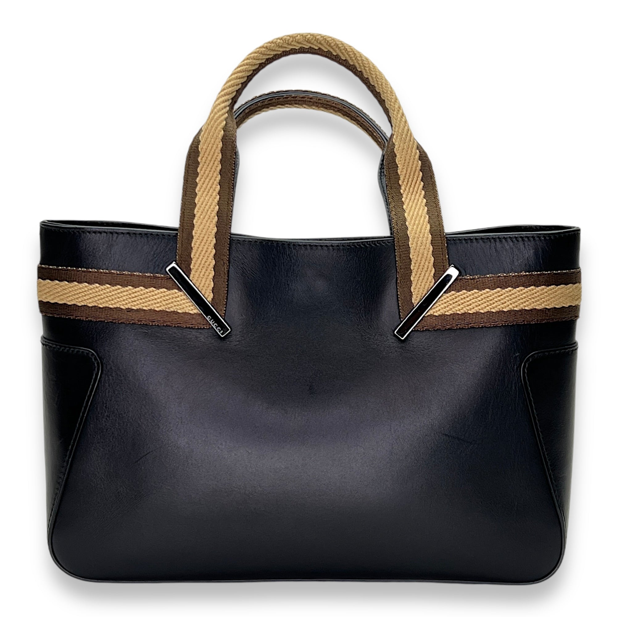 Sherry Tote bag in Calfskin, Silver Hardware