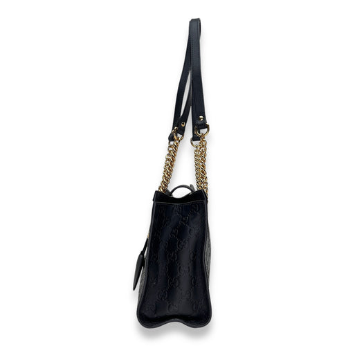 Padlock Small Shoulder bag in Guccissima leather, Gold Hardware