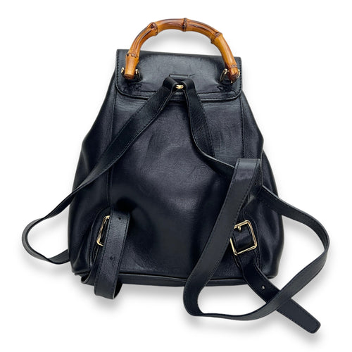 Bamboo Mini Backpack in Calfskin, Gold Hardware