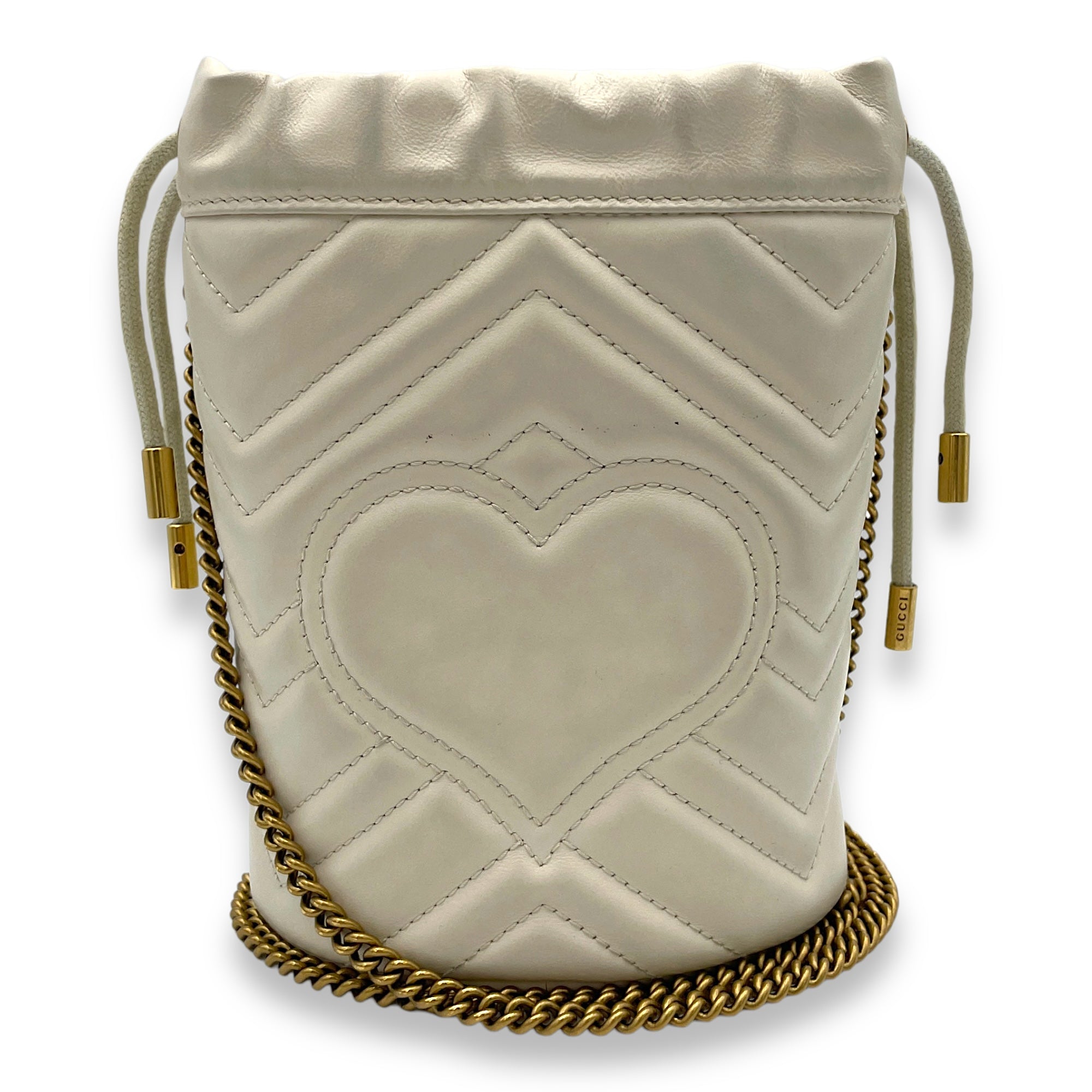 Marmont Bucket bag in Calfskin, Gold Hardware