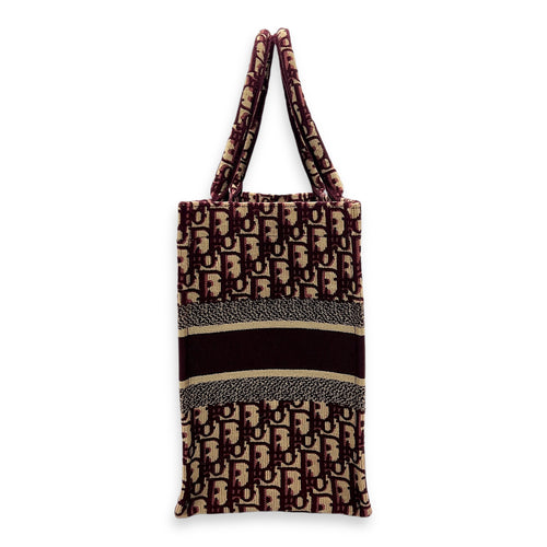 Book Tote Top Handle Bag Medium Red in Jacquard