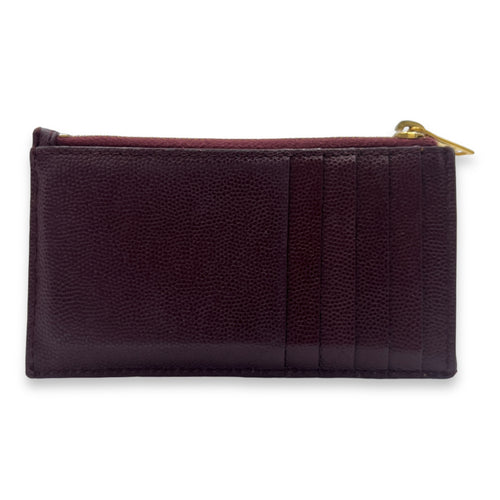 Monogram Wallet Red in Calfskin, Gold hardware