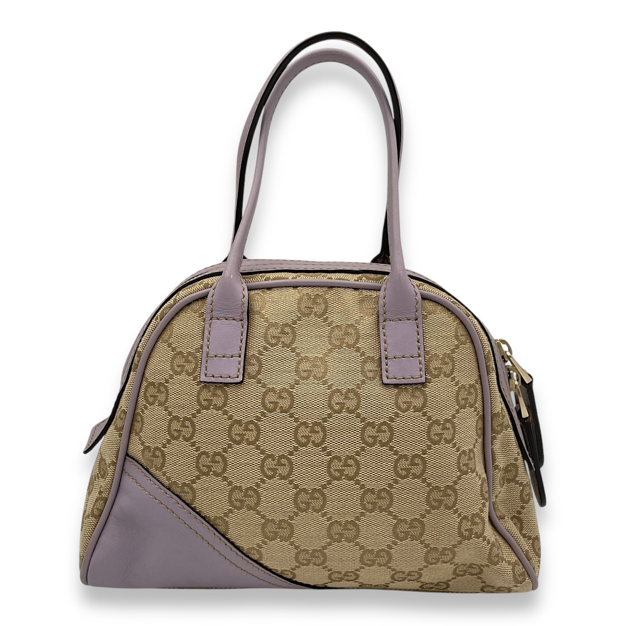 Abbey Mini Top handle bag in Jacquard, Gold Hardware