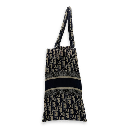 Book Tote Top Handle Bag Blue in Jacquard