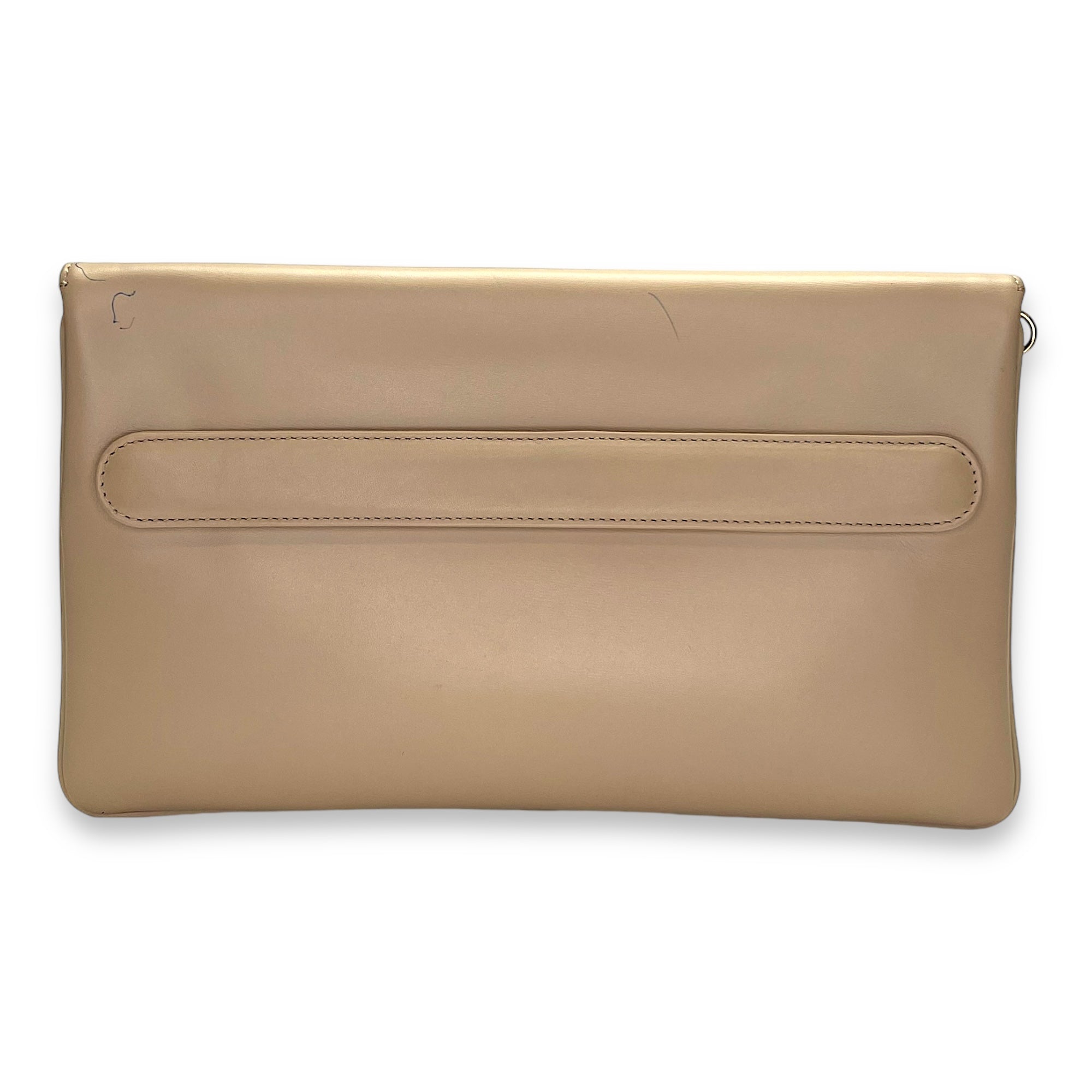 Diordouble Clutch in Calfskin, Gold Hardware