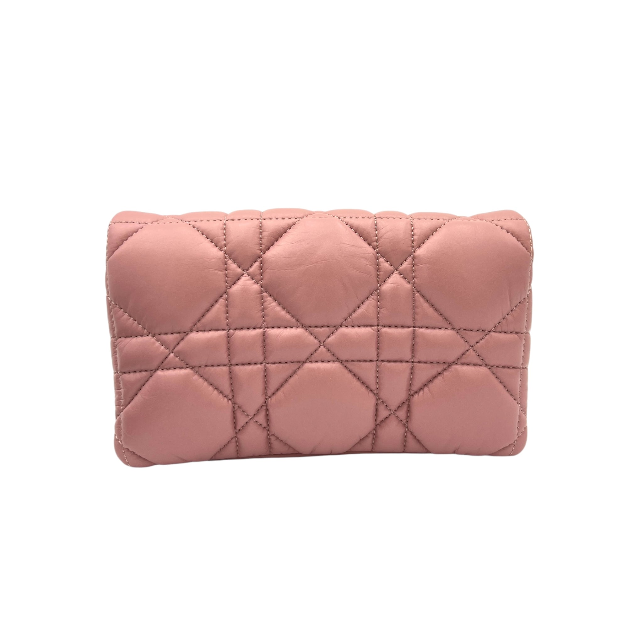 Caro Crossbody Bag Pink in Lambskin, Gold hardware