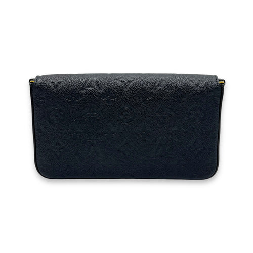 Felicie Black Wallet On Chain in Monogram Empreinte Leather, Gold hardware