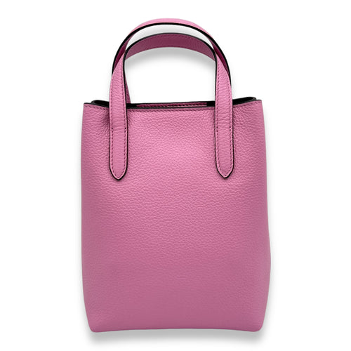 Others Top Handle Bag Mini Pink in Calfskin, Gold hardware