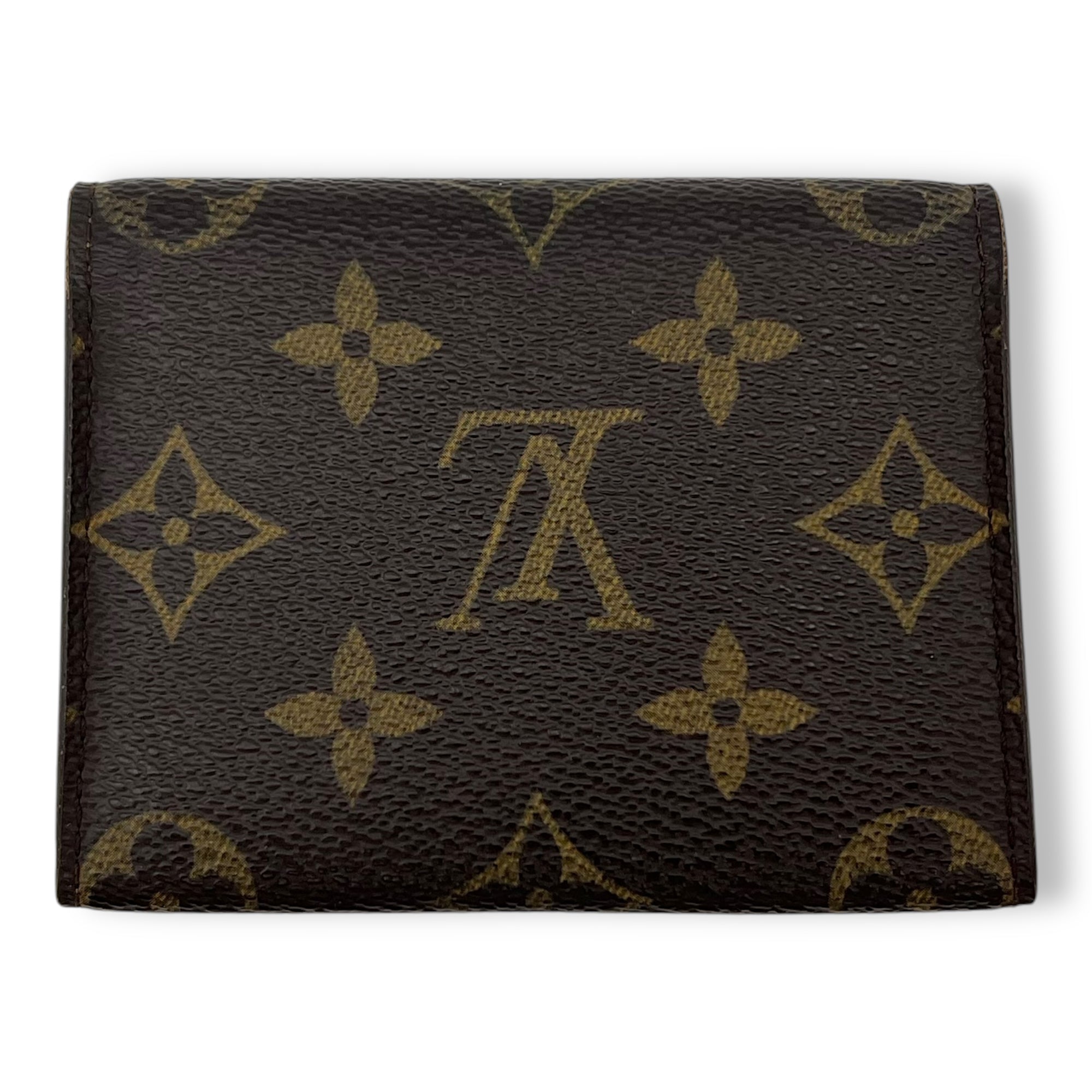 Flap Card Holder Brown in Monogram Coated Canvas