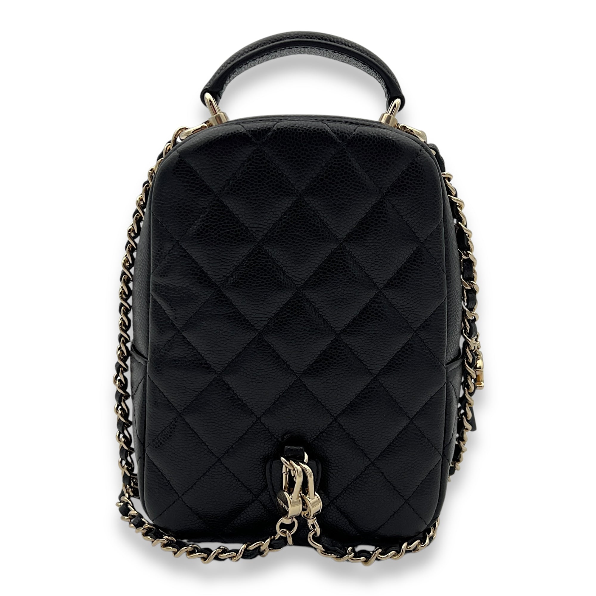 Black backpack gold hardware on sale