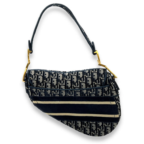 Saddle Shoulder Bag Black in Velvet, Gold hardware