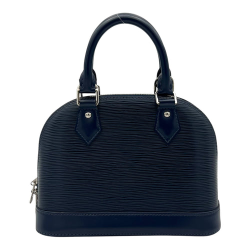 Alma Top Handle Bag BB Blue in Epi Leather, Silver hardware