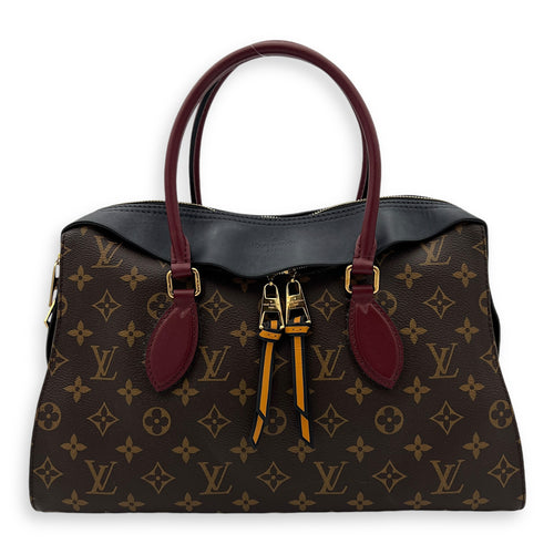 Tuileries` Top Handle Bag Brown in Monogram Coated Canvas, Gold hardware