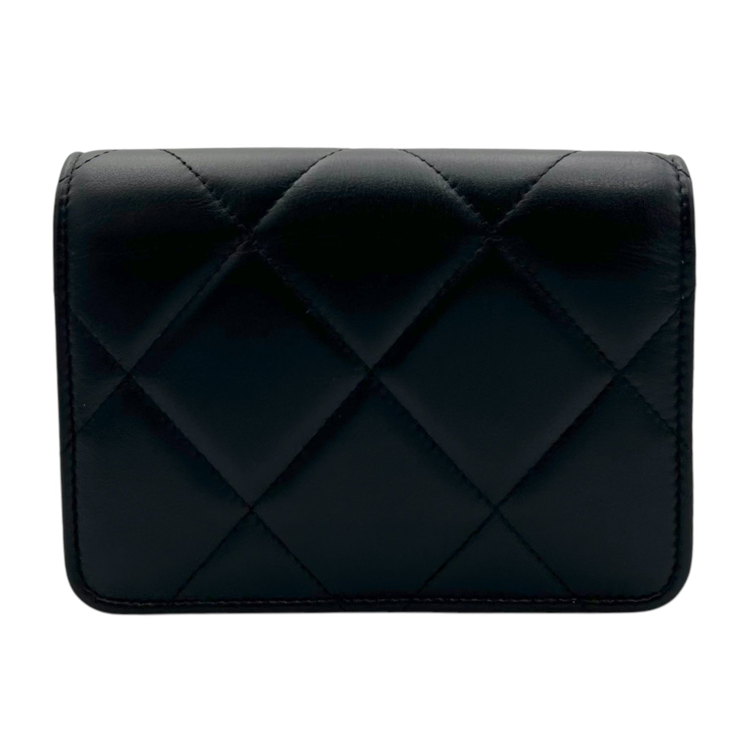 CC Clutch Black in Lambskin, Gold hardware