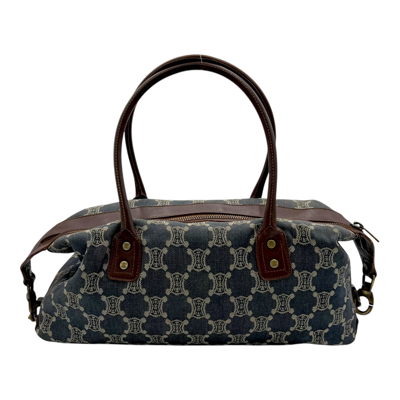 Macadam Shoulder Bag Blue in Denim, Gold hardware