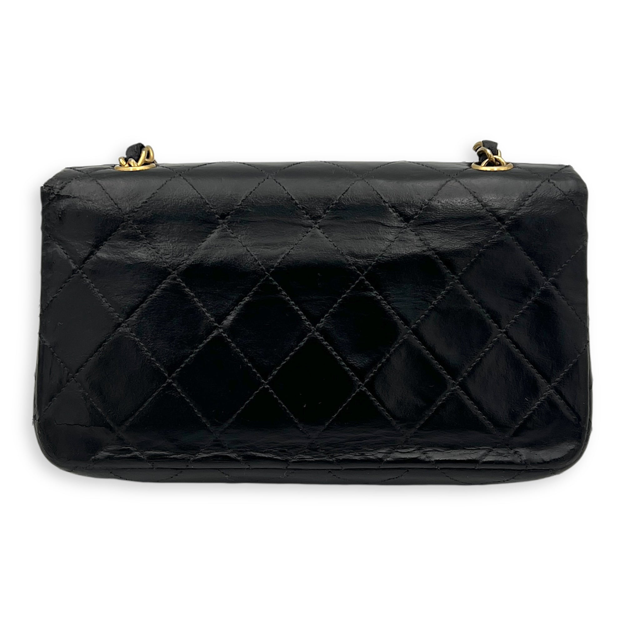 Classic Shoulder Bag Mini Black in Lambskin, Gold hardware