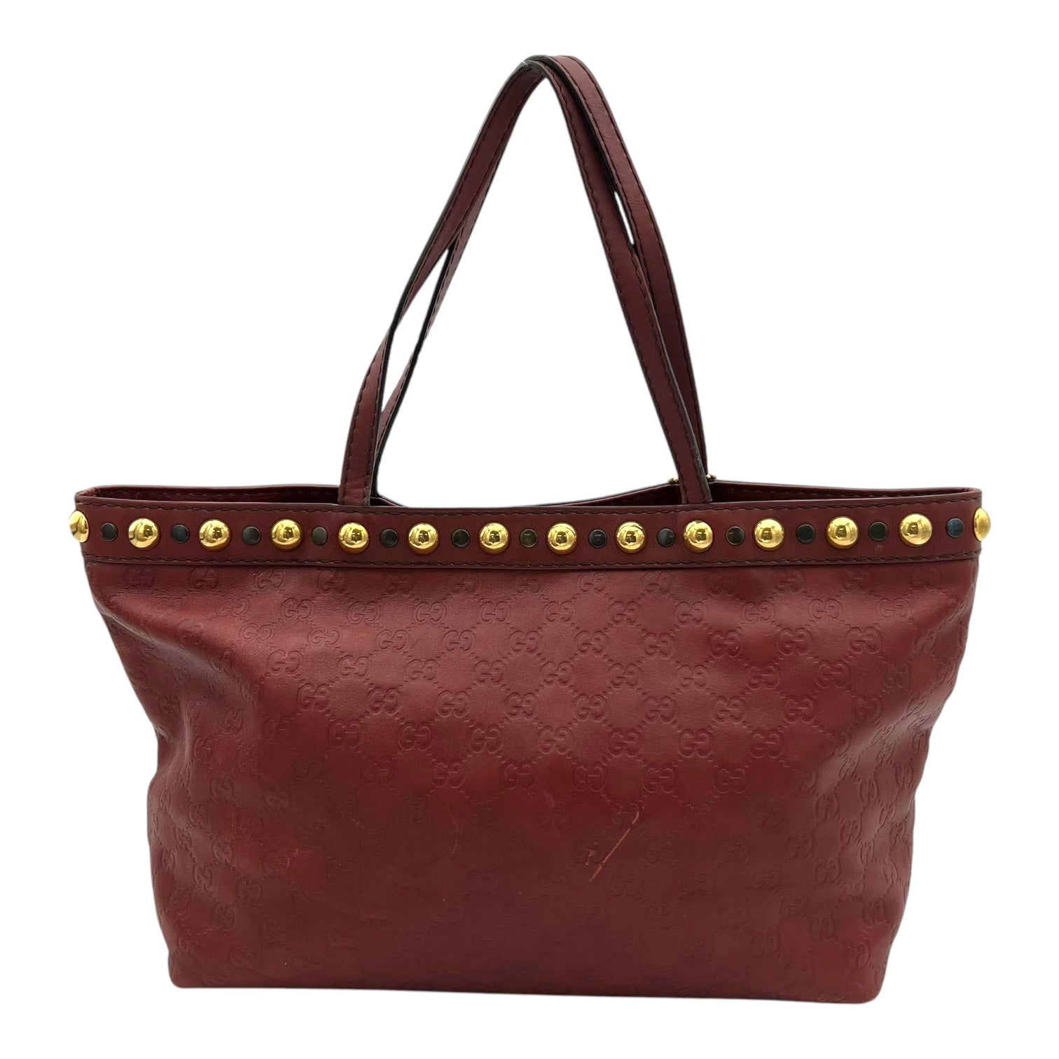 Babouska Tote Bag Red in Calfskin, Gold hardware