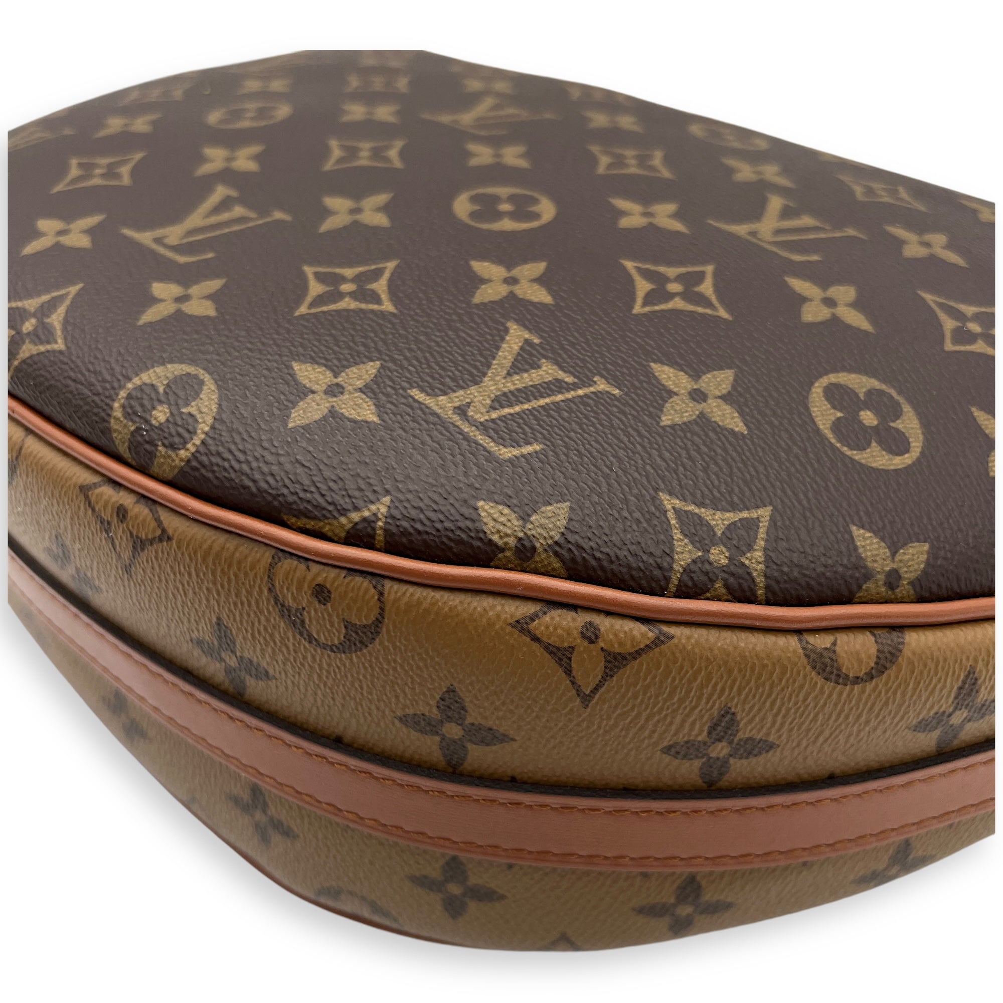 Loop Hobo Shoulder Bag Brown in Monogram Coated Canvas, Gold hardware