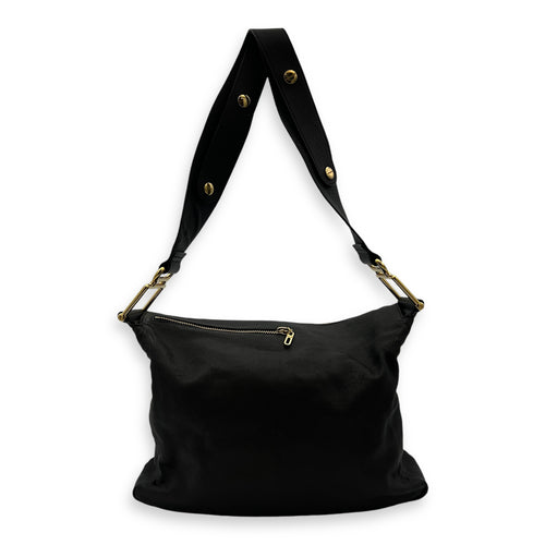 Vanessa Shoulder Bag Black in Calfskin, Gold hardware