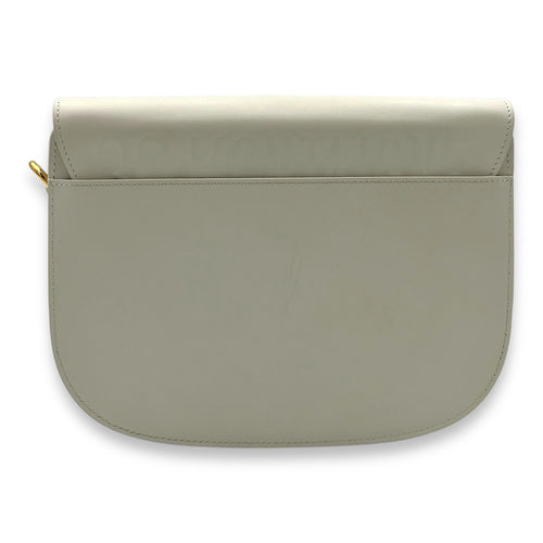 Bobby White Crossbody Bag in Calfskin, Gold hardware