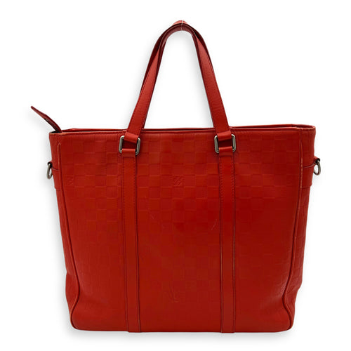 Tadao Top Handle Bag Red in Calfskin, Silver hardware