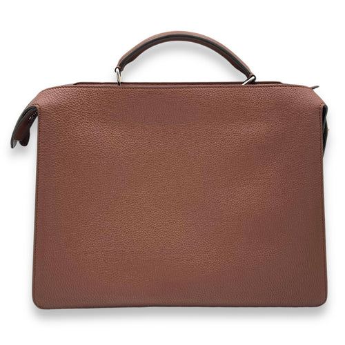 ISeeU Top Handle Bag Brown in Calfskin, Silver hardware