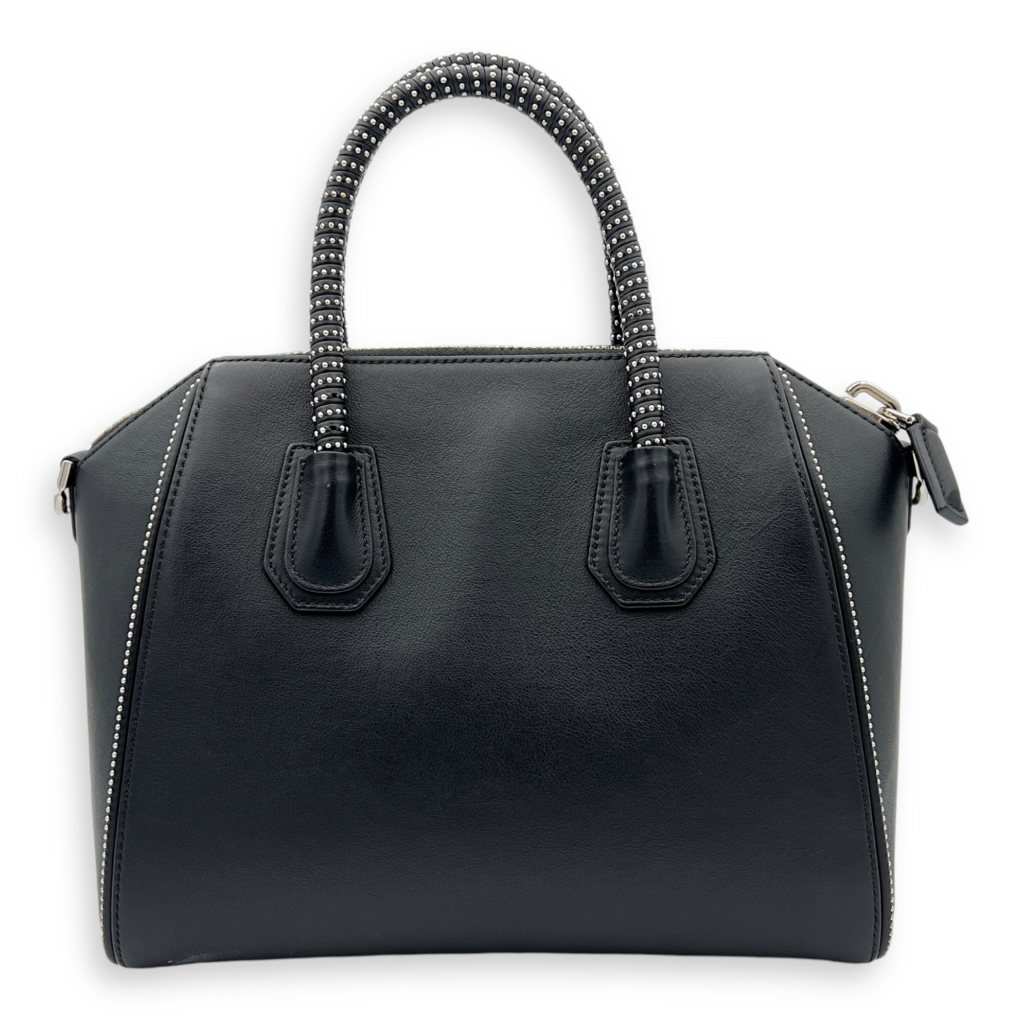 Givenchy Antigona Top Handle Bag Black in Calfskin, Silver hardware_2