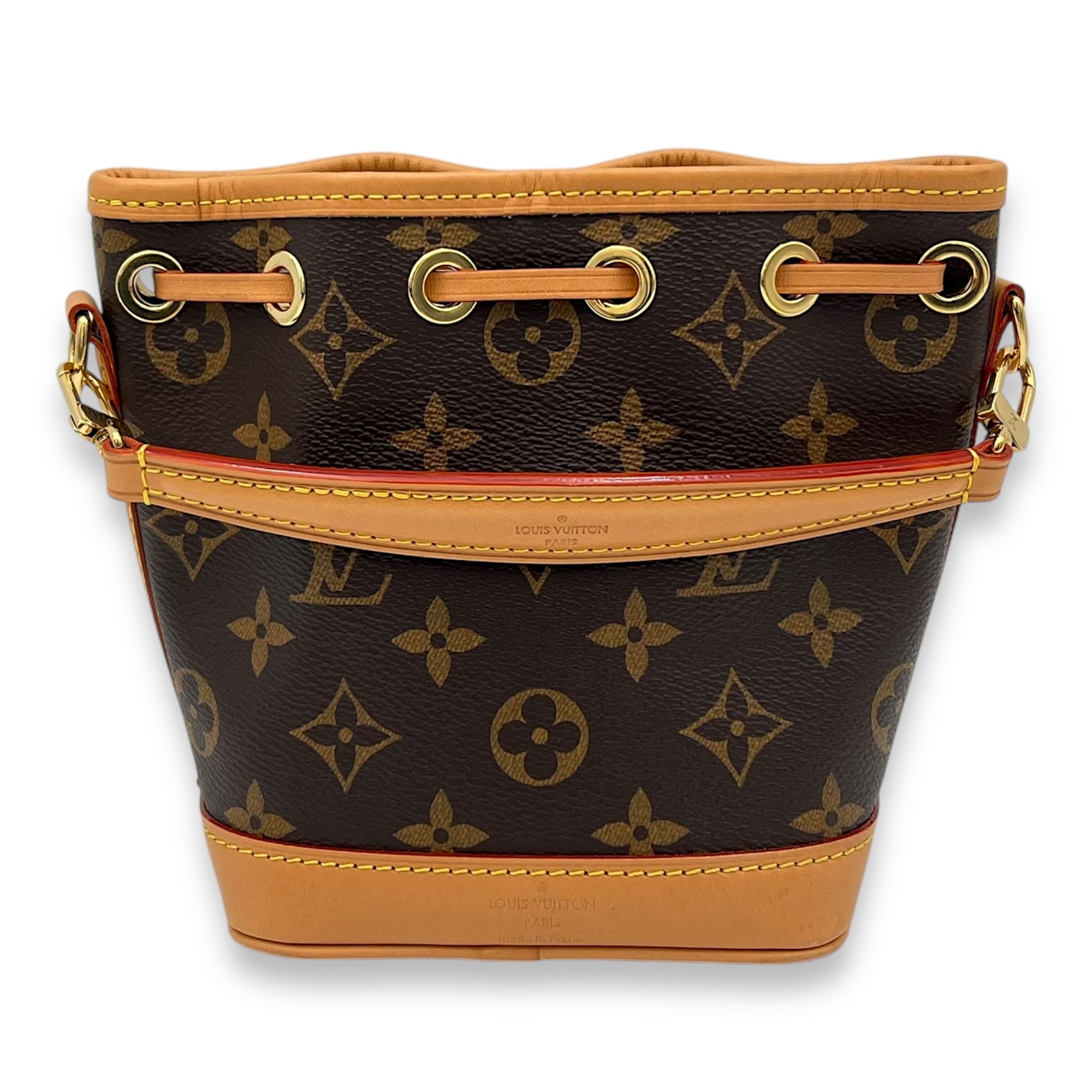 Louis Vuitton Noe Bucket Bag Brown in Monogram Coated Canvas, Gold hardware_2