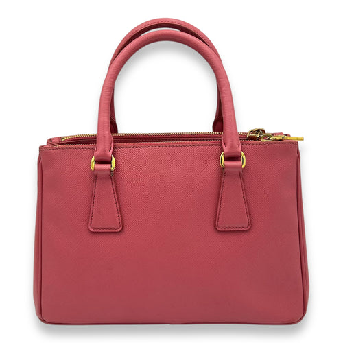 Prada Galleria Top Handle Bag Small Pink in Saffiano Leather, Gold hardware_2