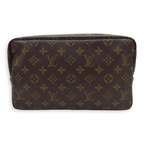 Louis Vuitton Toilette Pouch Brown in Monogram Coated Canvas, Gold hardware_2