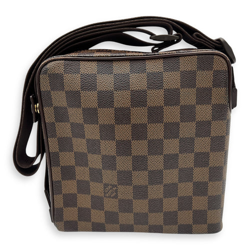 Louis Vuitton Olav Crossbody Bag PM Damier Ebene in Coated Canvas, Gold hardware_2