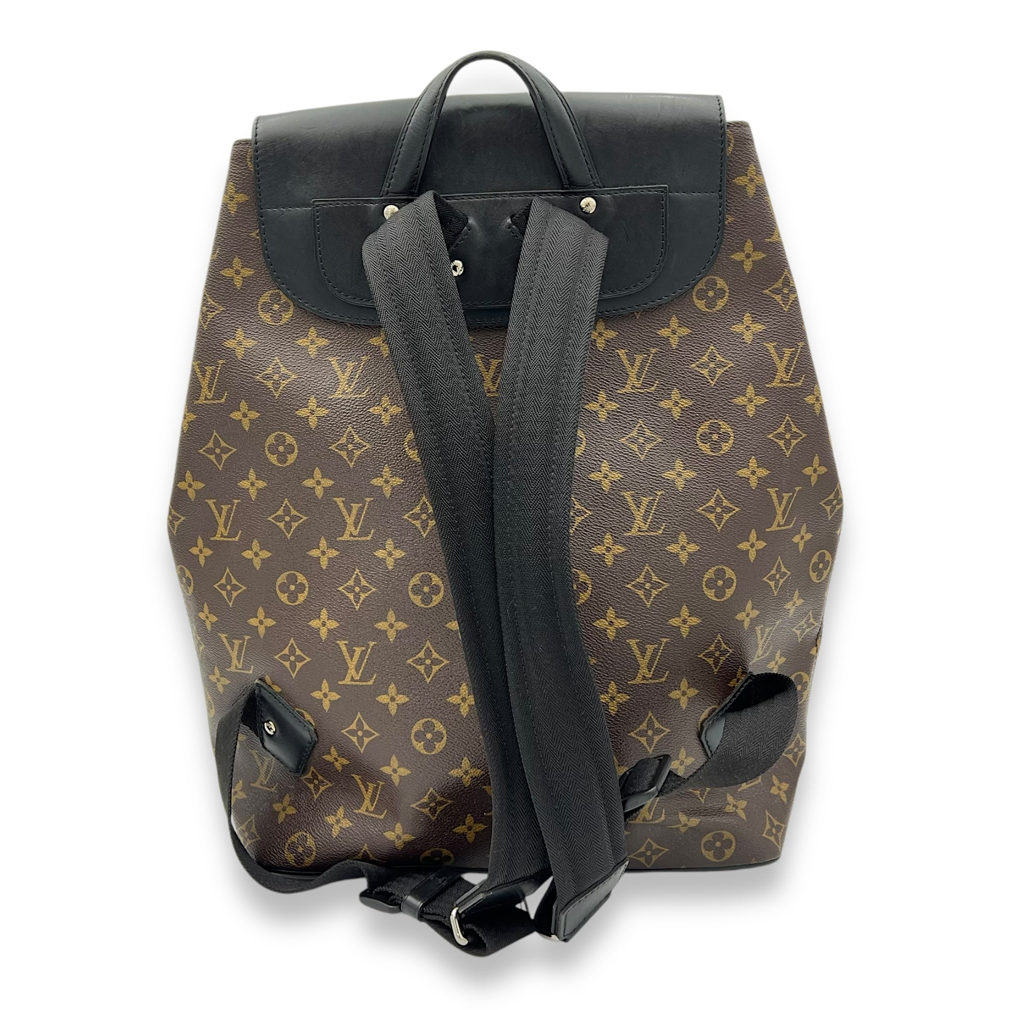 Louis Vuitton Macassar Backpack Brown in Monogram Coated Canvas, Silver hardware_2