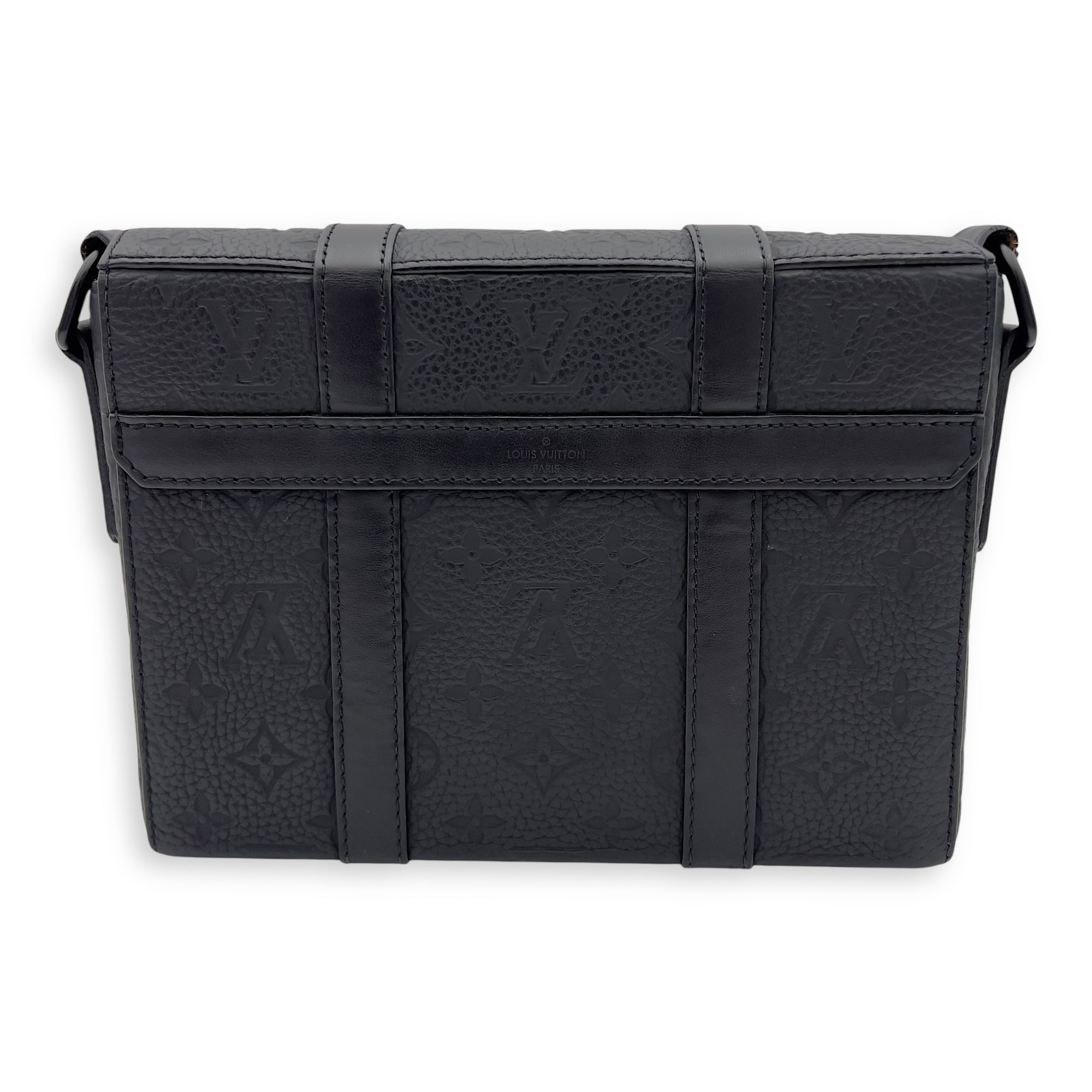 Louis Vuitton Trunk PM Black Crossbody Bag in Taurillon Monogram Leather, Lacquered Metal hardware_2