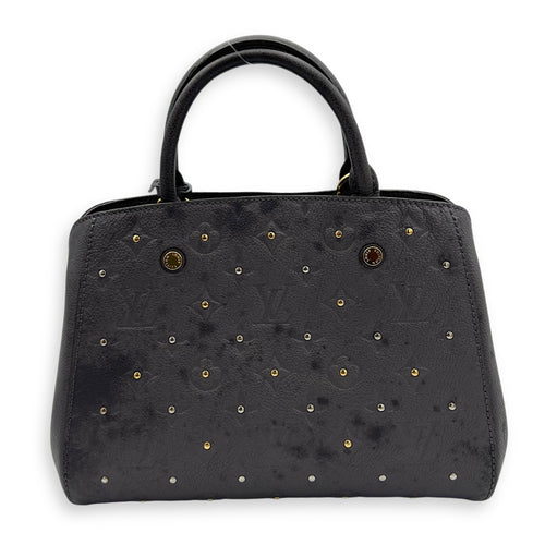 Louis Vuitton Montaigne Top Handle Bag BB Grey in Empreinte Leather, Gold hardware_2