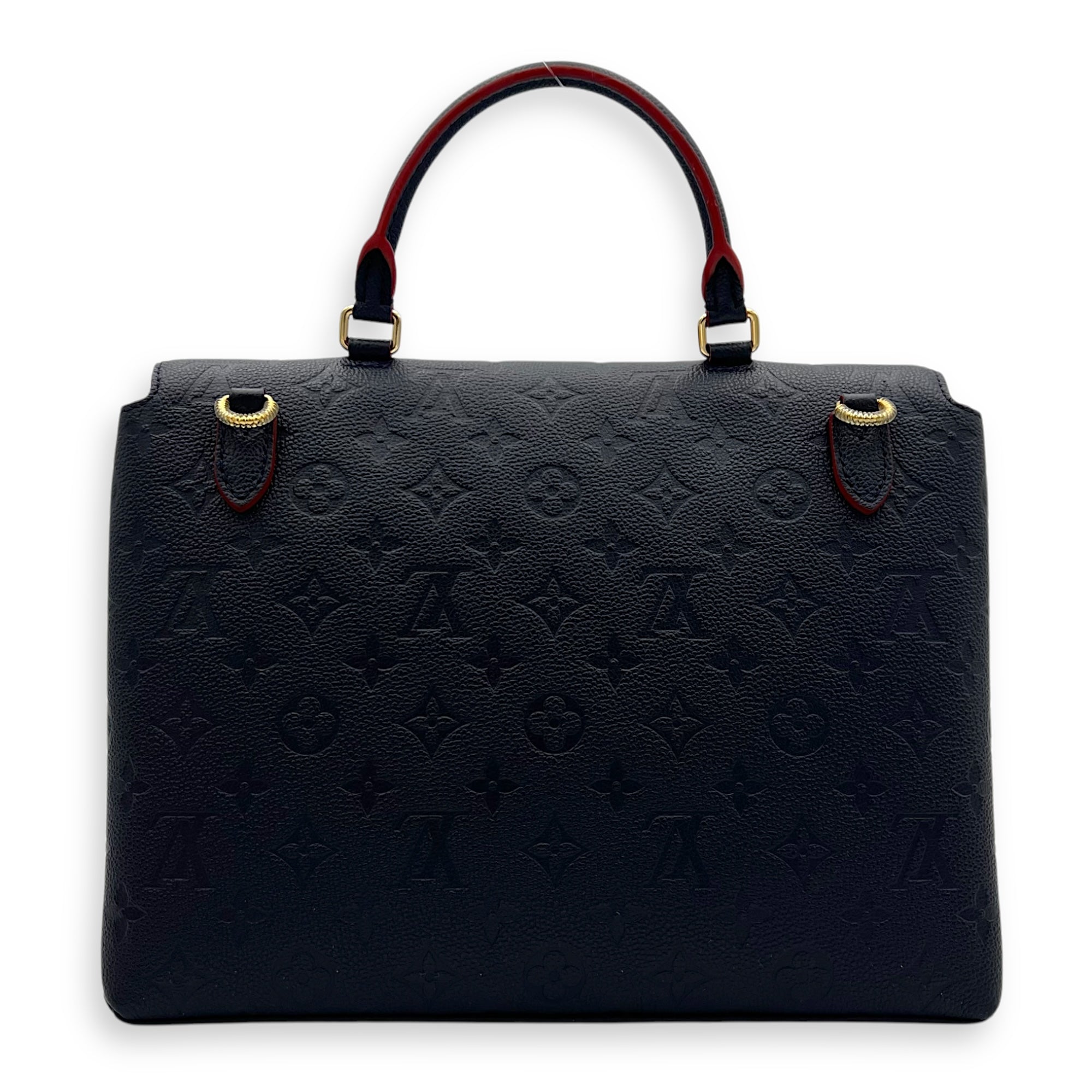 Louis Vuitton Marignan Top Handle Bag Blue in Monogram Empreinte Leather, Gold hardware_2