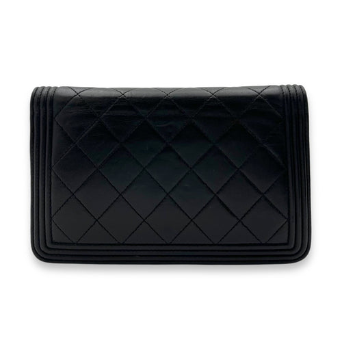 Chanel Boy Wallet On Chain Black in Lambskin, Ruthenium hardware_2