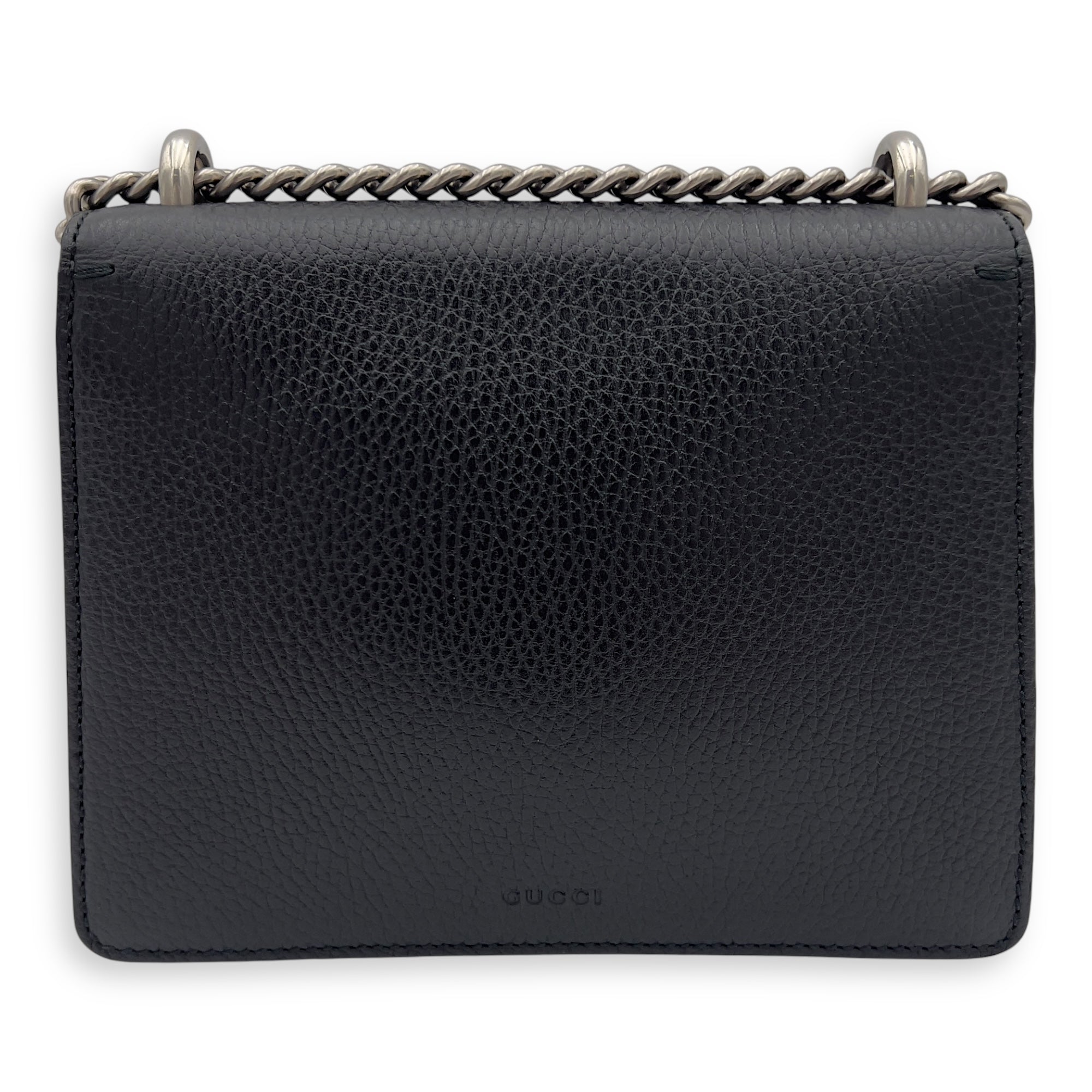 Gucci Dionysus Mini Black Crossbody Bag in Calfskin, Ruthenium hardware_2