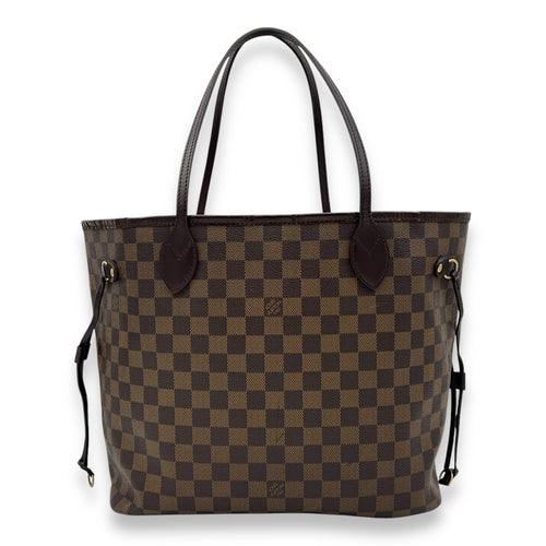 Louis Vuitton Neverfull Tote Bag Brown in Coated Canvas, Gold hardware_2