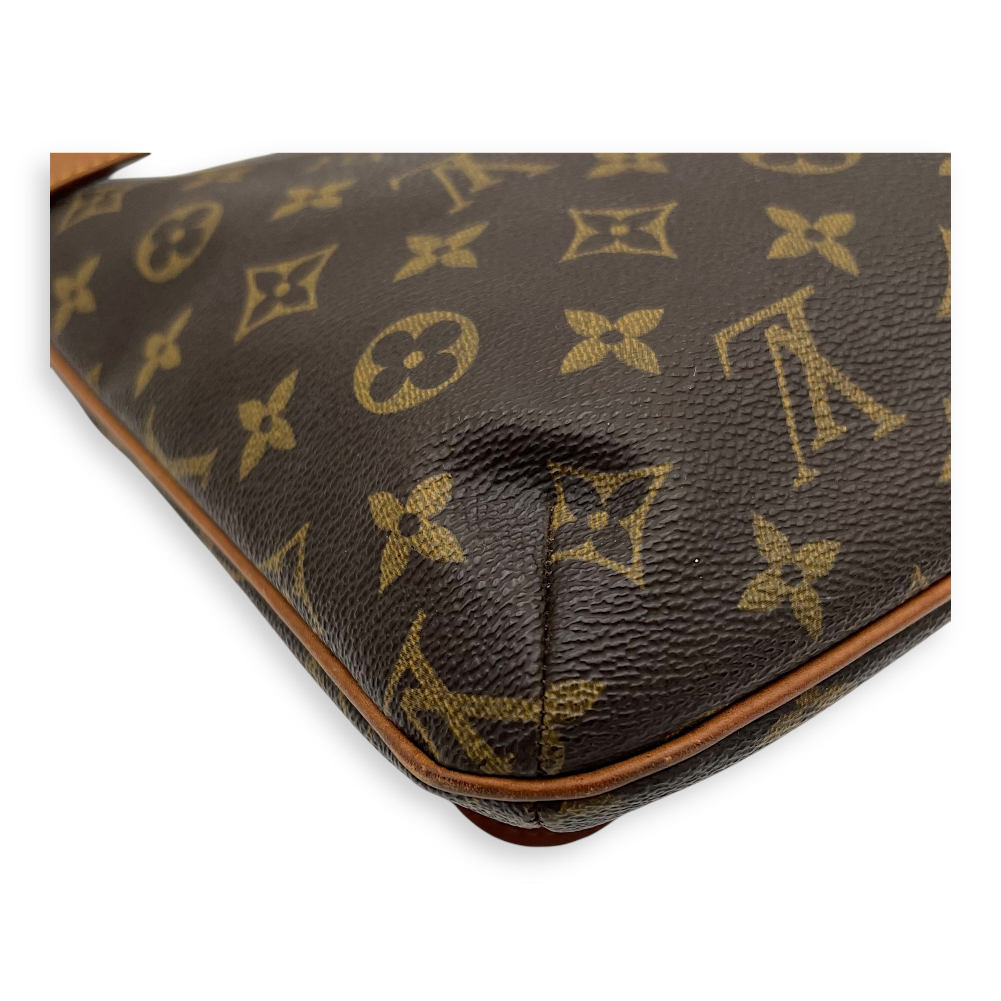 Louis Vuitton Musette Salsa Brown Crossbody Bag in Monogram Coated Canvas, Gold hardware_14