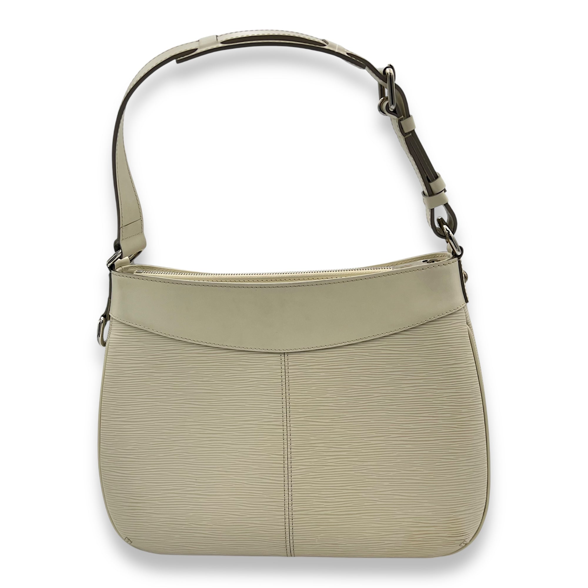 Louis Vuitton Turenne Shoulder Bag White in Epi Leather, Silver hardware_2