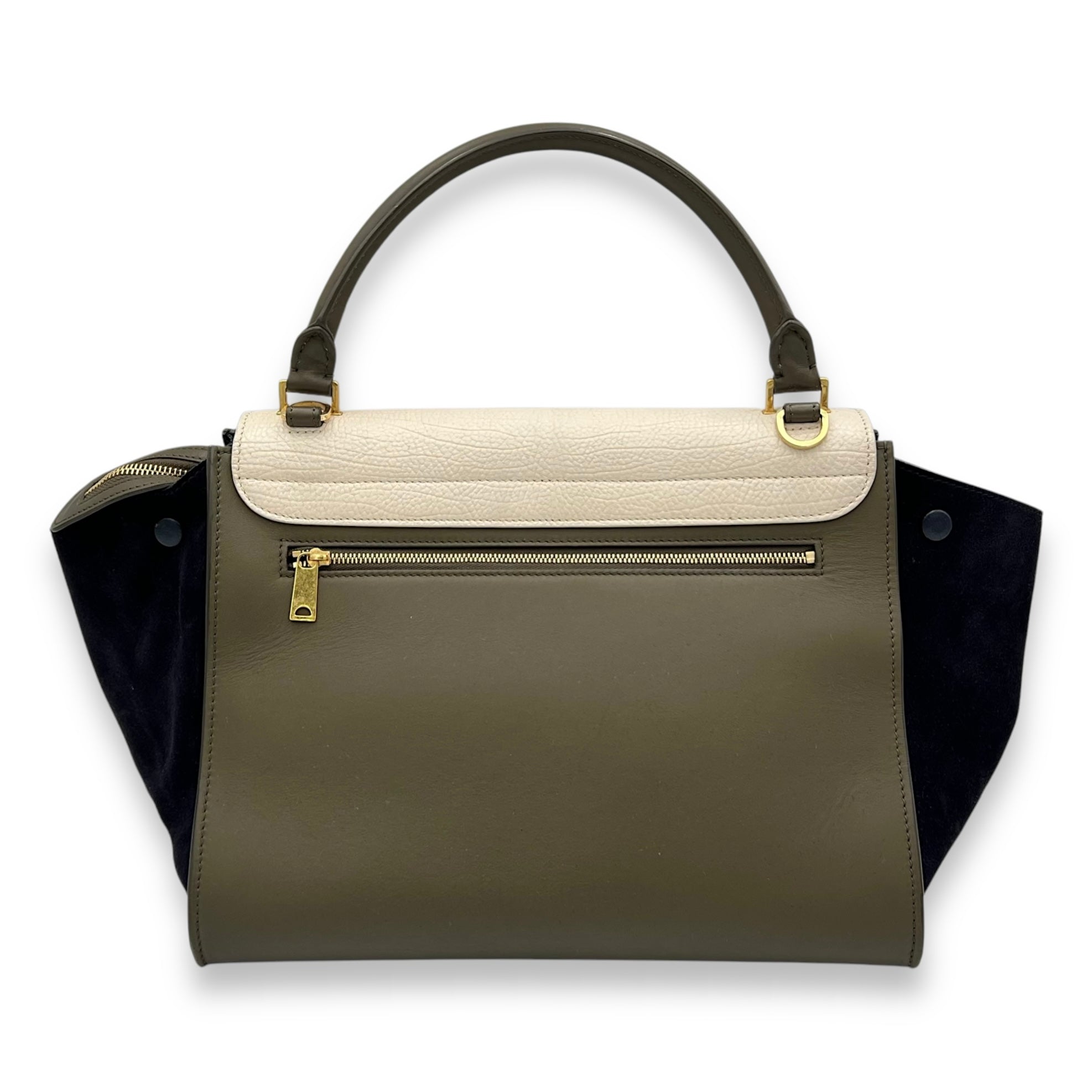 Celine Trapeze Top Handle Bag Multi-colour in Calfskin, Gold hardware_2