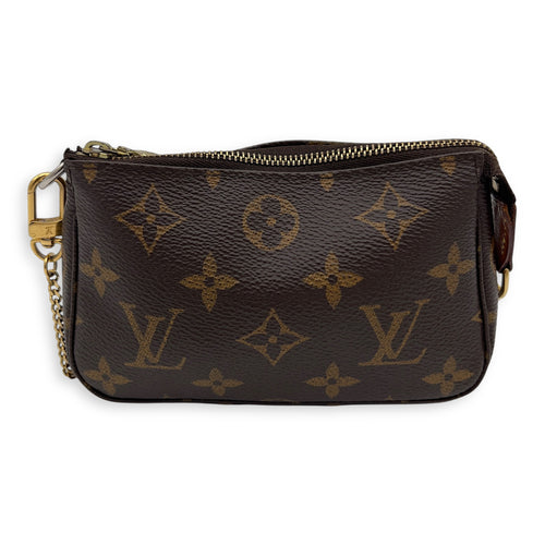 Louis Vuitton Pochette Top Handle Bag Super Mini Brown in Monogram Coated Canvas, Gold hardware_2