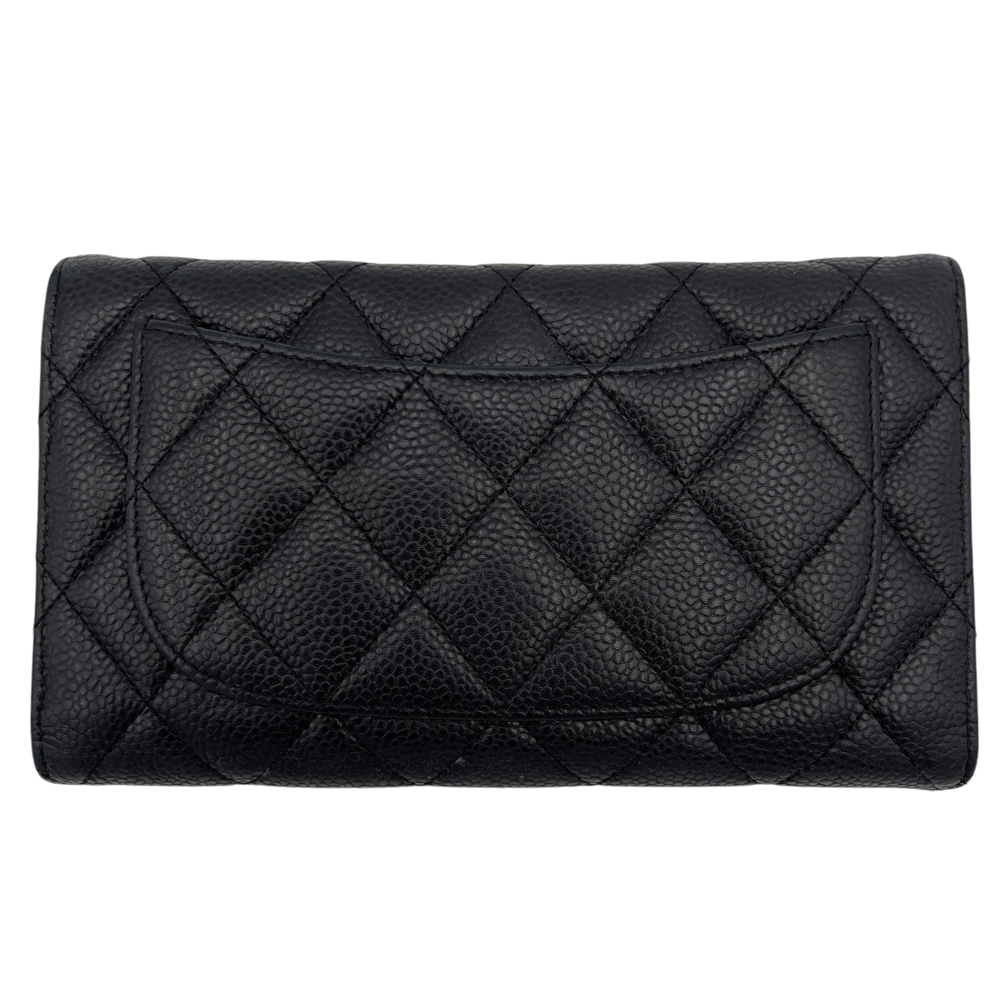 Chanel CC Wallet Black in Caviar Leather, Silver hardware_2