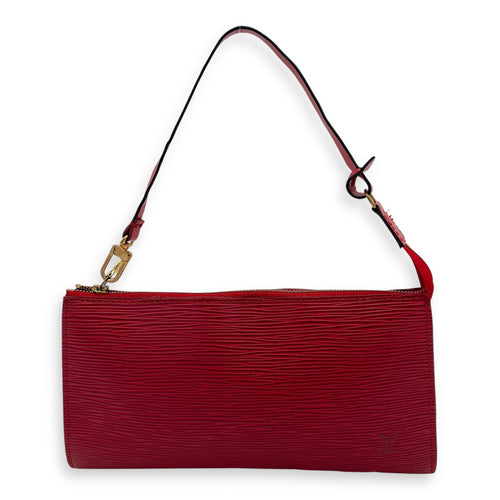 Louis Vuitton Pochette Accessoires Red Shoulder Bag in Epi Leather, Gold hardware_1