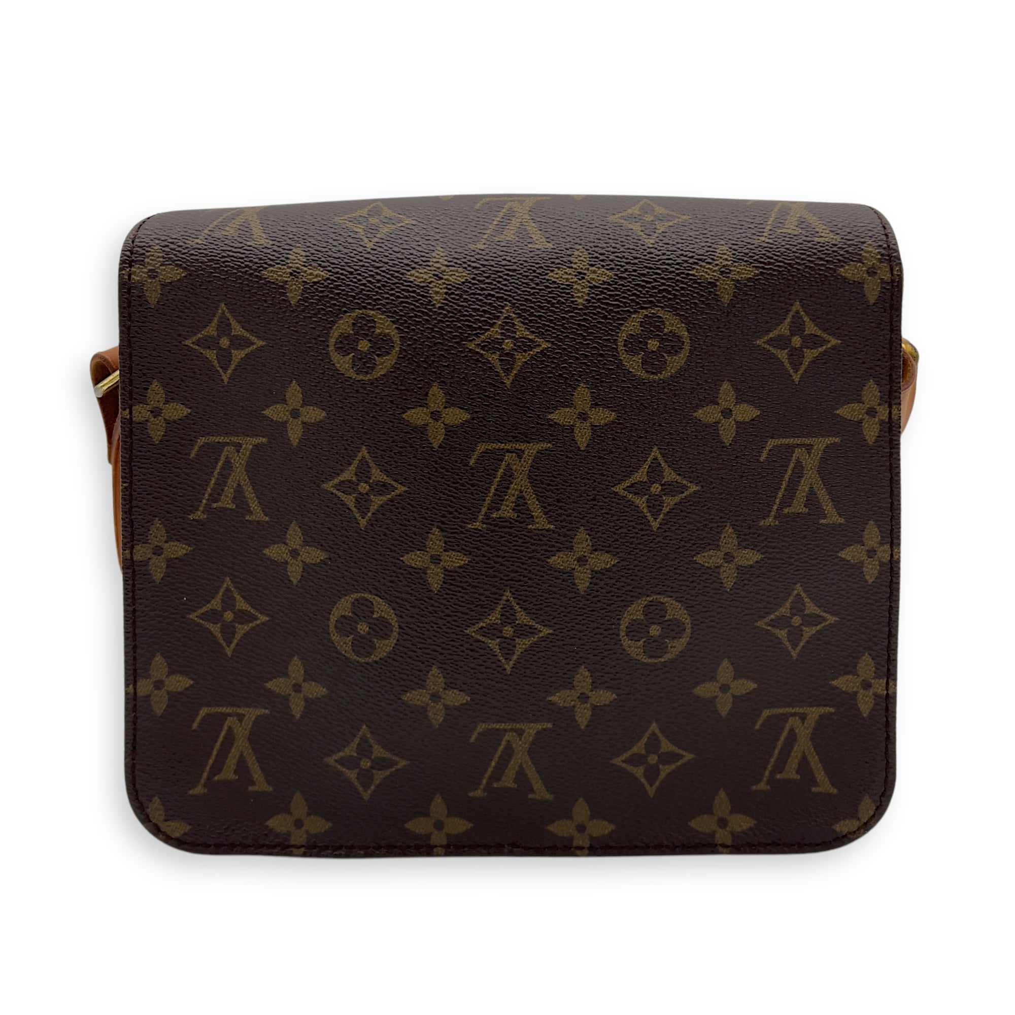 Louis Vuitton Cartesiere Crossbody Bag Brown in Monogram Coated Canvas, Gold hardware_2